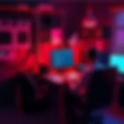 A person setting up a computer for running a home validator node, surrounded by networking equipment and guides.