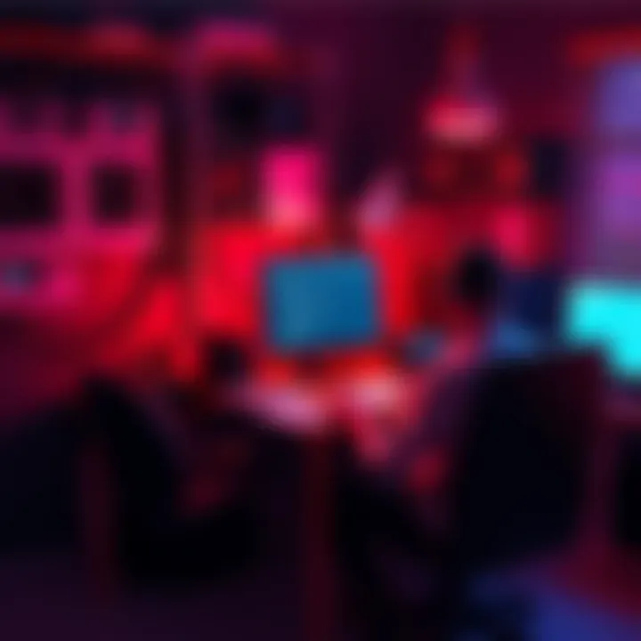 A person setting up a computer for running a home validator node, surrounded by networking equipment and guides.