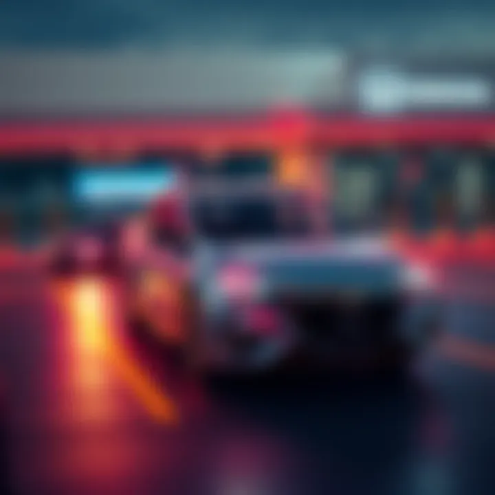 A representation of Honda Autobol's integration with Polygon technology for payments, featuring a car and digital payment icons.