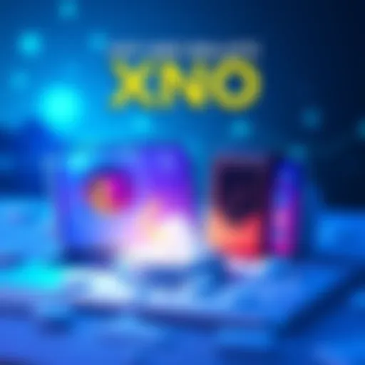 Illustration showing a hot wallet on a digital device and a cold wallet as a hardware device for storing XNO securely