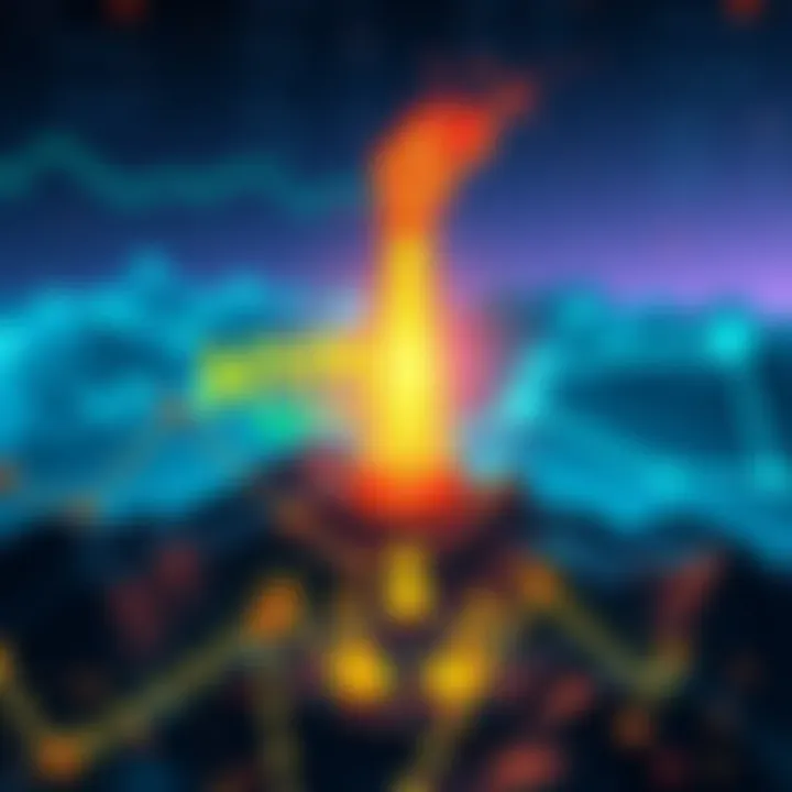 A digital representation of HYPE rising alongside $USOIL, symbolizing the future of commodities trading with the Cosmos network in the background.