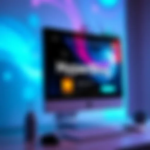 A computer screen displaying the HyperBlog interface with modern design features and fast loading speed.