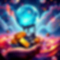 An illustration showing digital commodities trading with symbols for oil and gold, representing Hyperliquid in the Cosmos ecosystem.