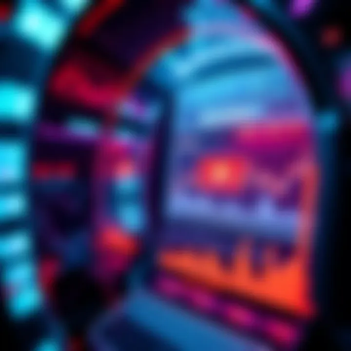 Illustration of automated liquidity positions in ICHI-managed vaults on SparkDEX, showing charts and market fluctuations.