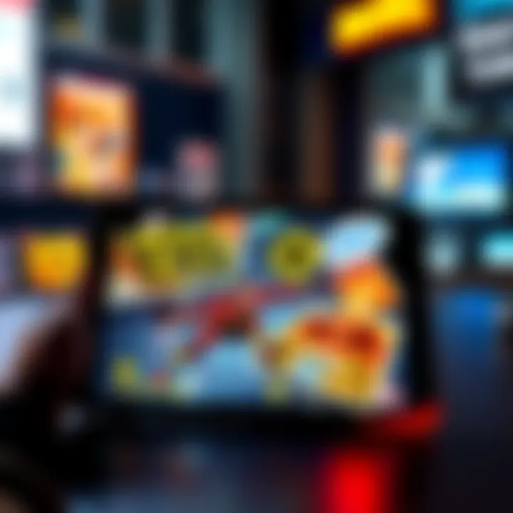 Immersive Comic Reader app on a tablet A tablet displaying the Immersive Comic Reader app with 3D comic book graphics