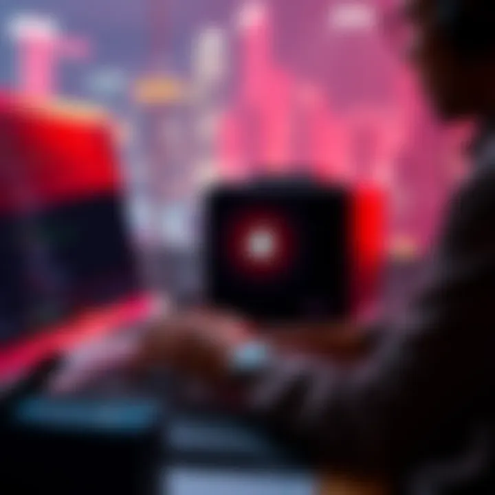 A person using a computer to install applications on a Ledger Nano device without the Live Wallet app.