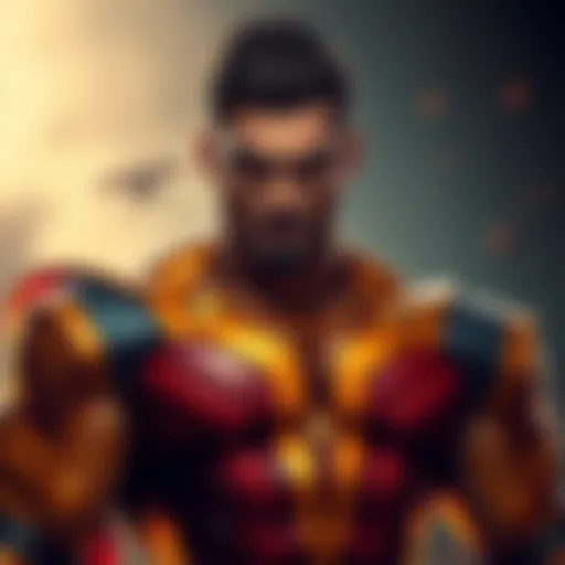 A fierce and muscular character inspired by Viktor, with sharp features and a confident stance, exuding strength and intimidation.