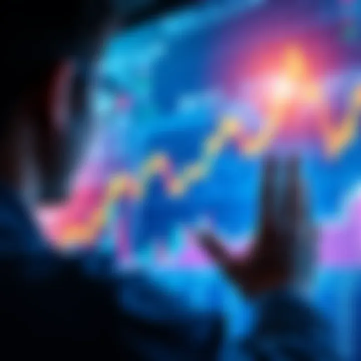 A person looking at a stock market graph with excitement, symbolizing investment opportunities