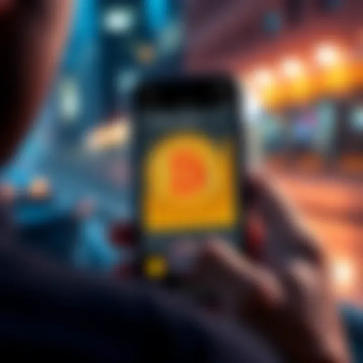 Person holding a smartphone displaying a Bitcoin graph while planning monthly investments