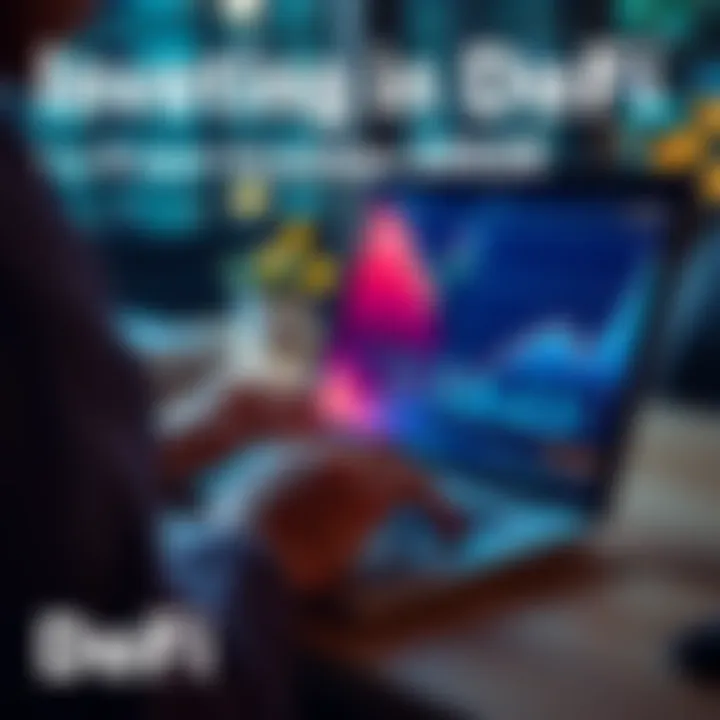 Investing in DeFi Strategy A person analyzing financial charts and graphs on a laptop, representing a strategic approach to DeFi investments in 2026.