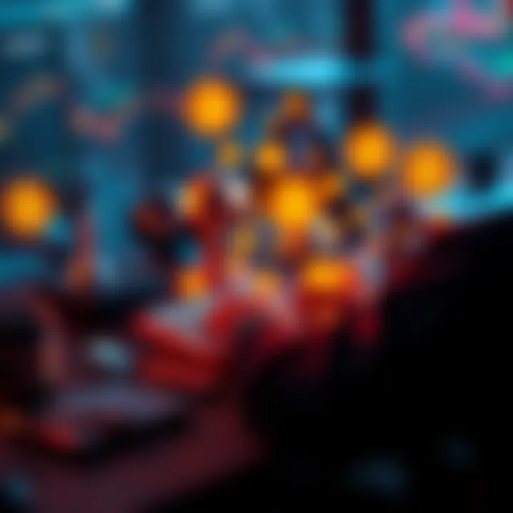 A person researching digital asset platforms on a laptop with cryptocurrency symbols around them