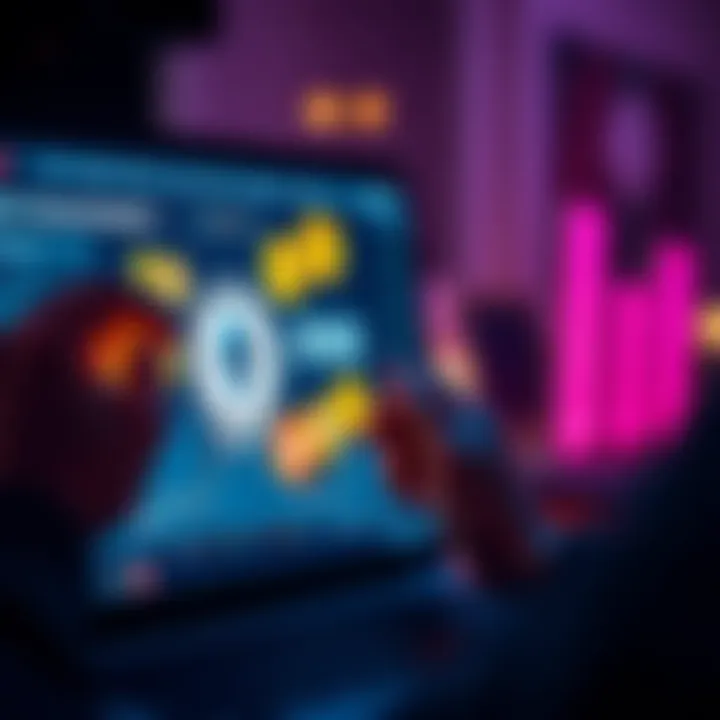 Investing in Cryptocurrency A person placing $100 into a cryptocurrency account, showing popular coins like Ethereum and Bitcoin on the screen.