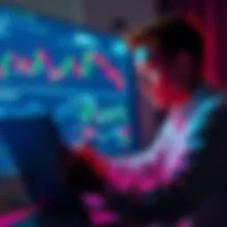 A person looking at cryptocurrency charts on a laptop with a thoughtful expression, pondering investment decisions.