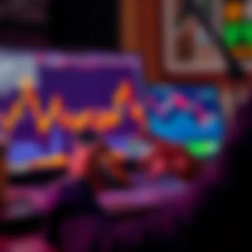 A person analyzing cryptocurrency price charts on a laptop while holding a smartphone for updates