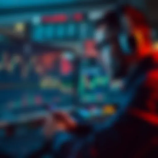 A trader examining cryptocurrency charts with 5x leverage indicators on their screen, focusing on Ethereum and Bitcoin
