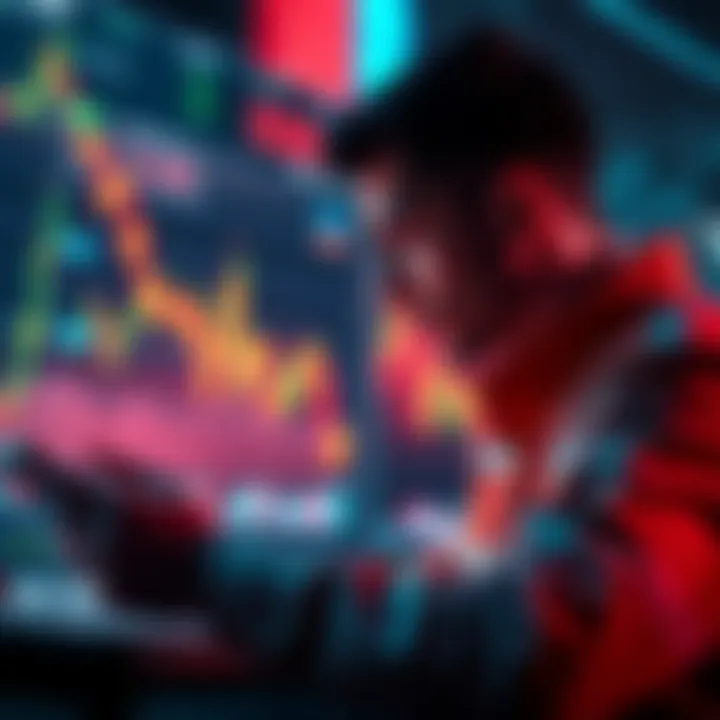 A person analyzing cryptocurrency charts and considering investment options in a bear market.