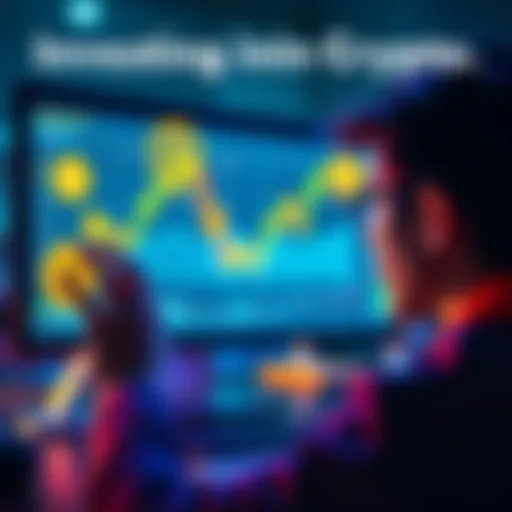 A person analyzing cryptocurrency trends with a focus on retirement accounts, showcasing coins like ETH and ZEC on a computer screen.