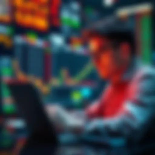 A person looking at stock market charts on a laptop, considering investment after a market dip