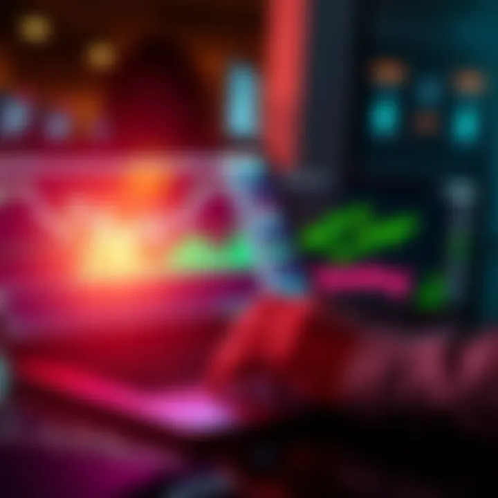 A person analyzing stock charts and graphs on a laptop, representing commitment to dollar-cost averaging in investing.