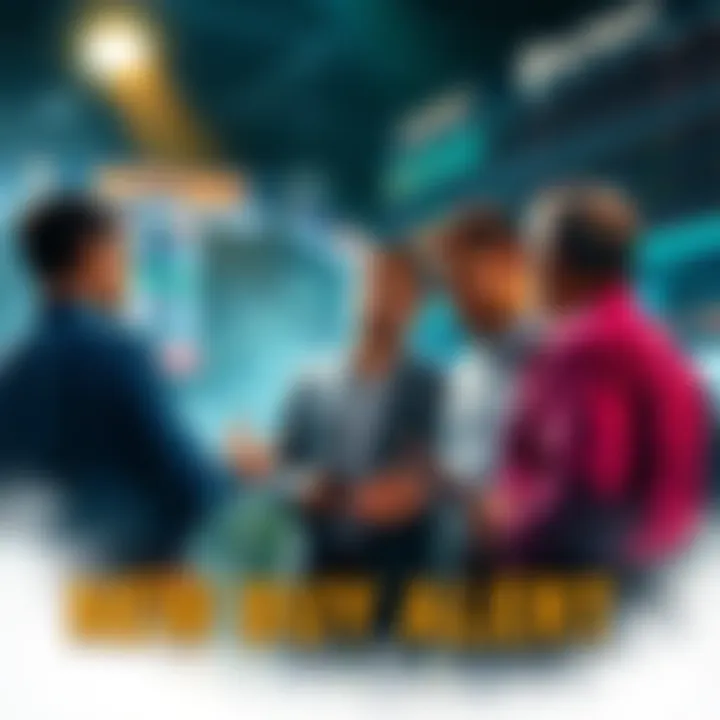 People discussing investment strategies and market opinions about stock price predictions