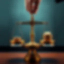 A person weighing two options on a scale, symbolizing investment decisions between immediate payment and waiting for better returns.