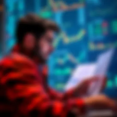 A person reviewing financial charts and calculations to assess investment strategies and break-even points.
