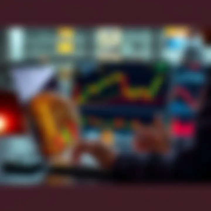 A person analyzing market charts and graphs on a laptop, considering investment options.