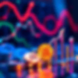 Visual representation of investment growth for USDT, BTC, and SOL, showing their earnings with a focus on symbols of currency and upward graphs.