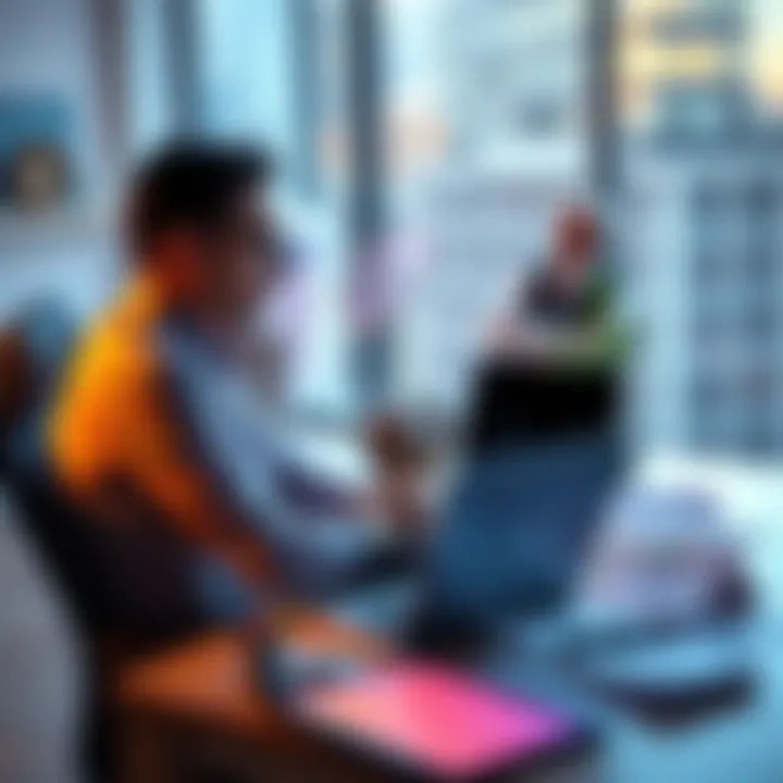 An investor sitting at a desk comparing Raiz and Pearler investment platforms with a laptop and financial documents spread out. The investor looks focused as they plan their portfolio strategy.