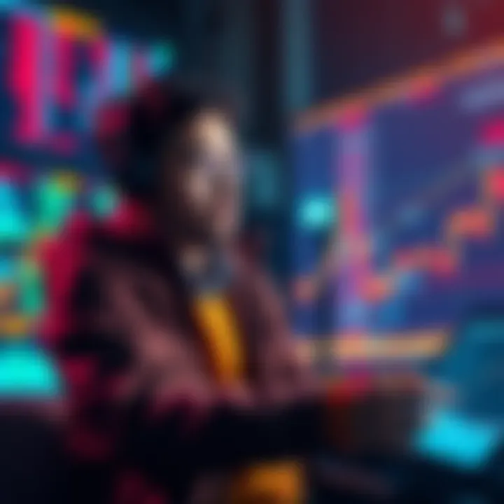 A crypto investor placing bets on altcoins while shorting AI-related stocks, showing signs of market shift and BTC dominance.