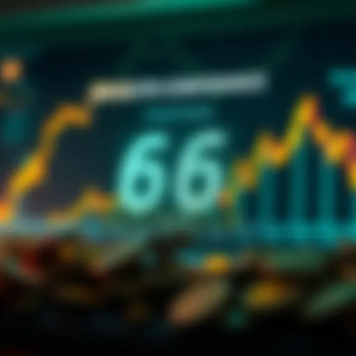 A chart showing the Greed Index at 66 with a background of small caps and memecoins that are stagnant, representing current market trends.