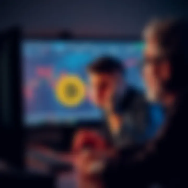 A disillusioned investor looks at their Bitcoin holdings on a computer screen, showing a declining value. They appear frustrated and ready to sell everything.