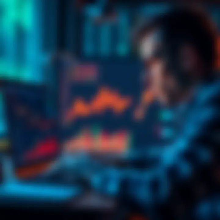 Investor analyzing CRO trends A person looking at charts and graphs on a laptop screen, focusing on CRO investment data