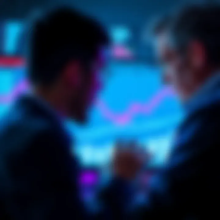 Investor looking at a declining graph A worried investor stares at a computer screen displaying a sharp decline in investment value