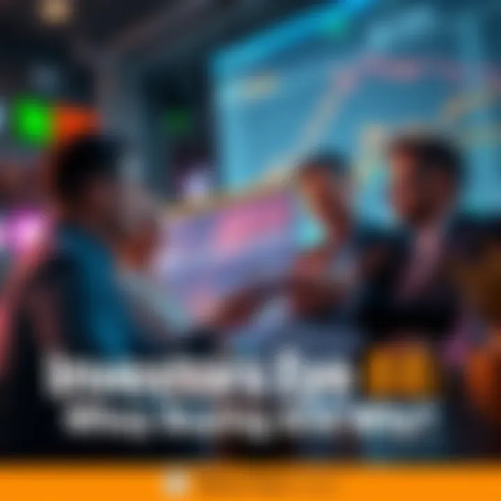 Investors Analyzing Market Trends Group of investors studying charts and discussing market forecasts for recent buying activity at 88