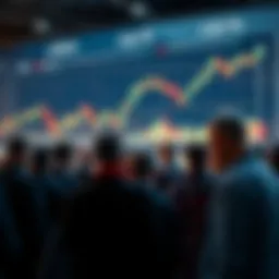 Investors Watching Market Trends A group of investors observing stock market charts and trends, focusing on potential recovery and growth opportunities.