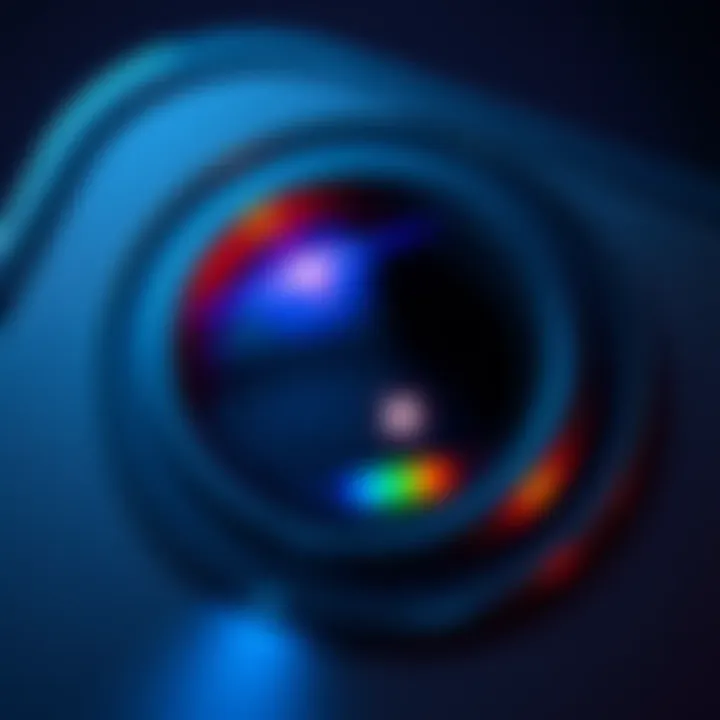 Close-up of the iPhone 18 Pro camera showing its variable aperture and laser-cut blades