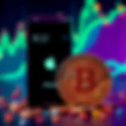 iPhone and Bitcoin Competition A visual representation of an iPhone next to a Bitcoin symbol, showcasing the rivalry between technology and finance in 2026.