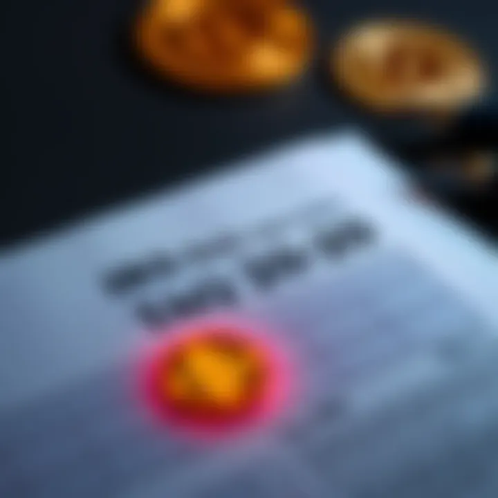 A close-up of a tax document with crypto symbols, highlighting new reporting methods