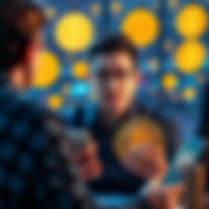 Jack Mallers explains living on a Bitcoin standard with visuals of Bitcoin symbols and a mobile app interface