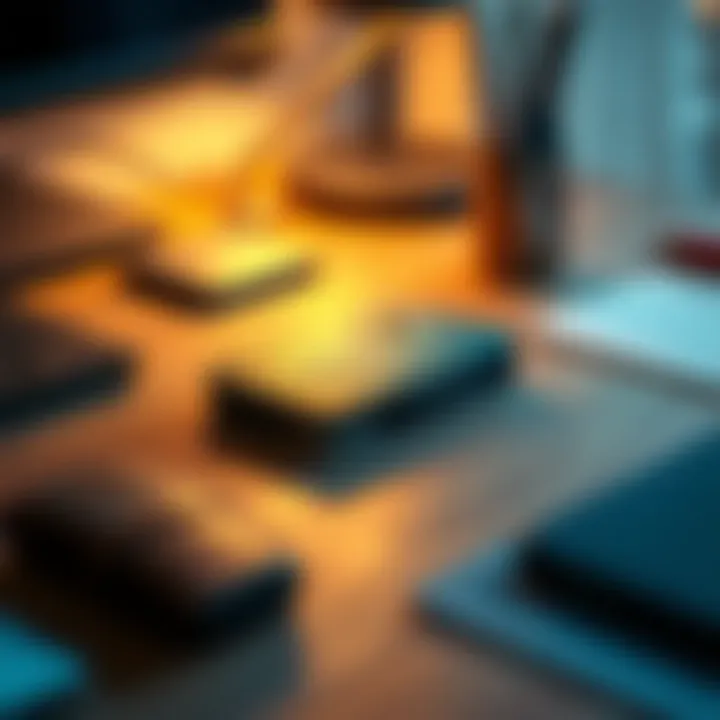 A Jade hardware wallet placed on a wooden desk, symbolizing security and technology for digital assets.