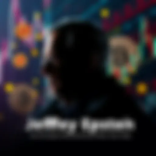 A collage showing a silhouette of Jeffrey Epstein with Bitcoin symbols and charts in the background, representing his influence on cryptocurrency.