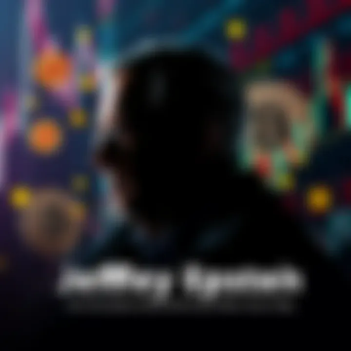 A collage showing a silhouette of Jeffrey Epstein with Bitcoin symbols and charts in the background, representing his influence on cryptocurrency.