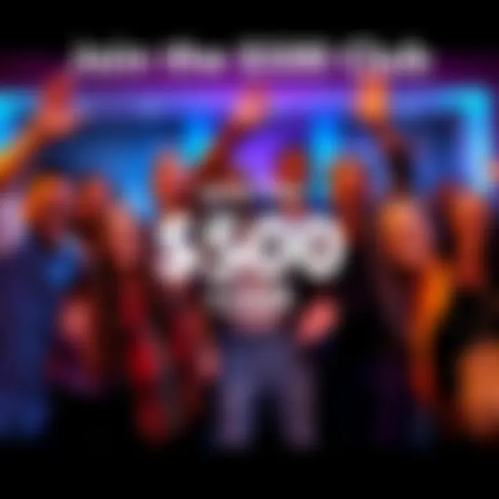 A group of diverse people celebrating their membership in the $500 club with smiles and excitement, showcasing the benefits and connections they enjoy.