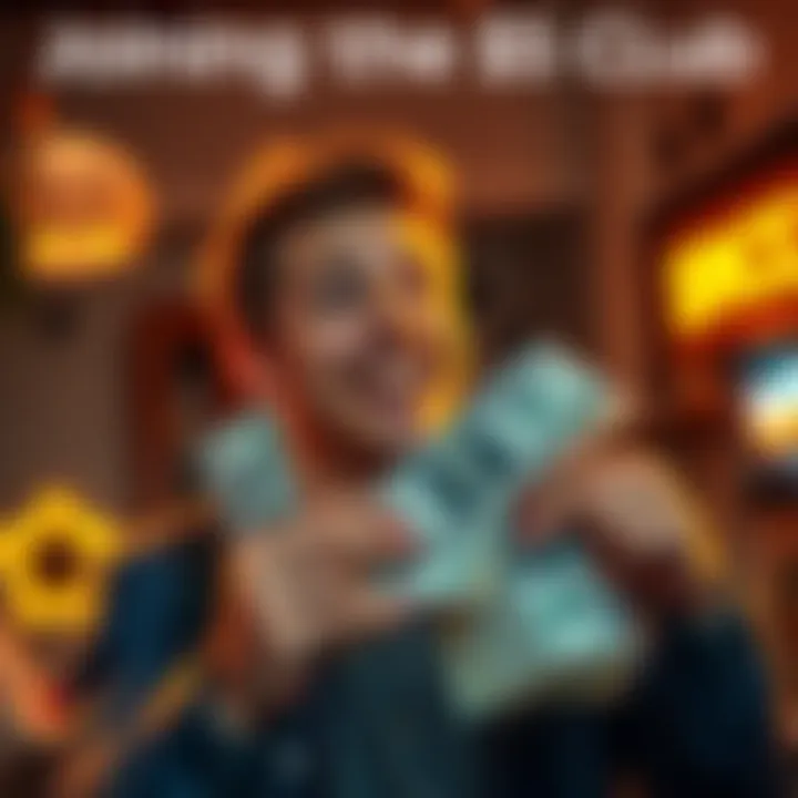 A person looking excited while holding cash after joining the $5 club in 2.5 months