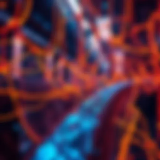 Representation of Kafka streams capturing real-time transactions on Solana blockchain with speed and reliability