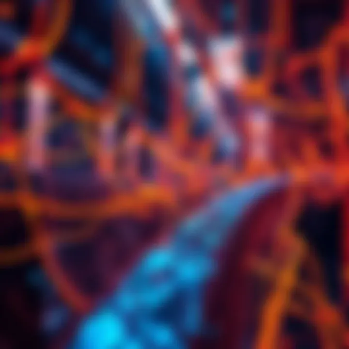 Representation of Kafka streams capturing real-time transactions on Solana blockchain with speed and reliability