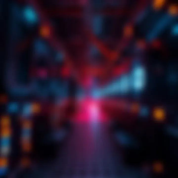 A group of KAS mining machines operating in a dark, high-tech environment with blinking lights and cooling fans.