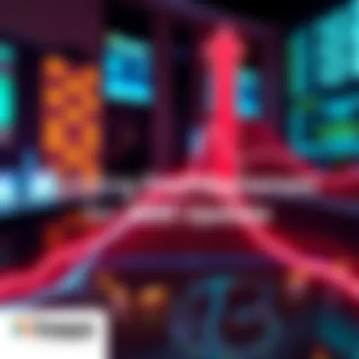 A graphic showing upward growth trends and vibrant community engagement related to Kaspa Finance's recent developments.