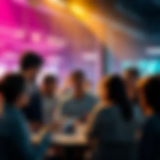 A group of people discussing Kaspa cryptocurrency, showing enthusiasm and support for its growth.